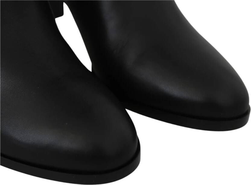 Jimmy Choo Luxe zwarte leren laarzen Black Dames