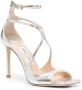 Jimmy Choo Metallic Finish Leren Hoge Hak Sandalen - Thumbnail 2