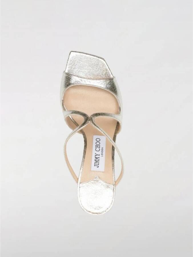 Jimmy Choo Metallic Leren Hakken Sandalen