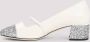 Jimmy Choo Glitter Two-Tone Leren Blokhak Schoenen White Dames - Thumbnail 7