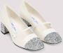Jimmy Choo Glitter Two-Tone Leren Blokhak Schoenen White Dames - Thumbnail 8
