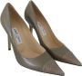 Jimmy Choo Elegante Pebble Amika Leren Pumps Green Dames - Thumbnail 2