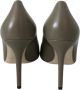 Jimmy Choo Elegante Pebble Amika Leren Pumps Green Dames - Thumbnail 5