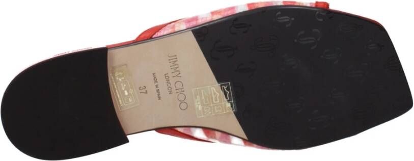 Jimmy Choo Oranje Stoffen Instapklompen