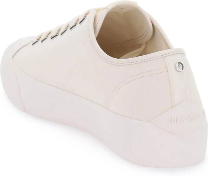 Jimmy Choo Palma M Canvas Sneakers met Geborduurd Logo White Heren