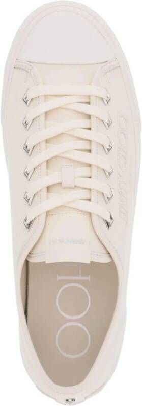 Jimmy Choo Palma M Canvas Sneakers met Geborduurd Logo White Heren