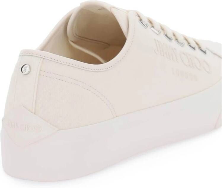 Jimmy Choo Palma M Canvas Sneakers met Geborduurd Logo White Heren