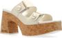 Jimmy Choo Platform Slides Fayence Beige Dames - Thumbnail 4