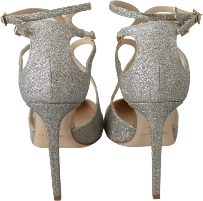 Jimmy Choo Platinum Ice Lancer Leren Pumps Gray Dames