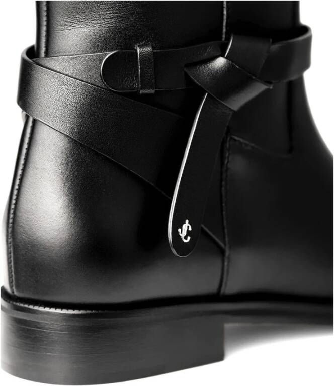 Jimmy Choo Platte Kalfsleren Zwarte Schoenen