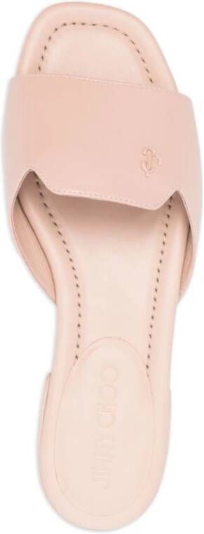 Jimmy Choo Poederroze Leren Sandalen Pink Dames