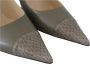 Jimmy Choo Elegante Pebble Amika Leren Pumps Green Dames - Thumbnail 3