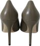 Jimmy Choo Nieuwe Pebble Green Leren Pumps Grijs Dames - Thumbnail 4