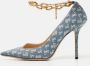 Jimmy Choo Pre-owned Canvas heels Blue Dames - Thumbnail 2