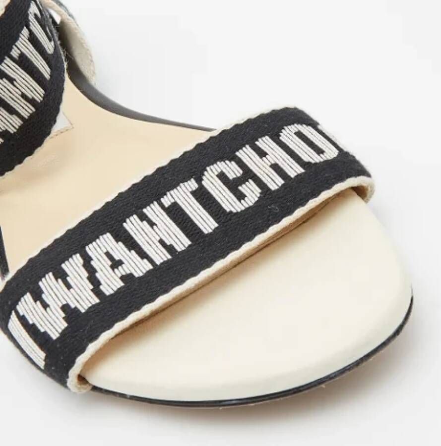 Jimmy Choo Pre-owned Canvas sandals Black Dames