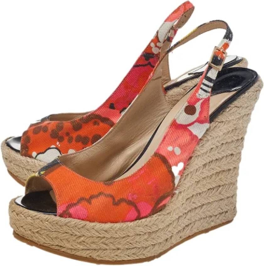 Jimmy Choo Pre-owned Canvas sandals Multicolor Dames