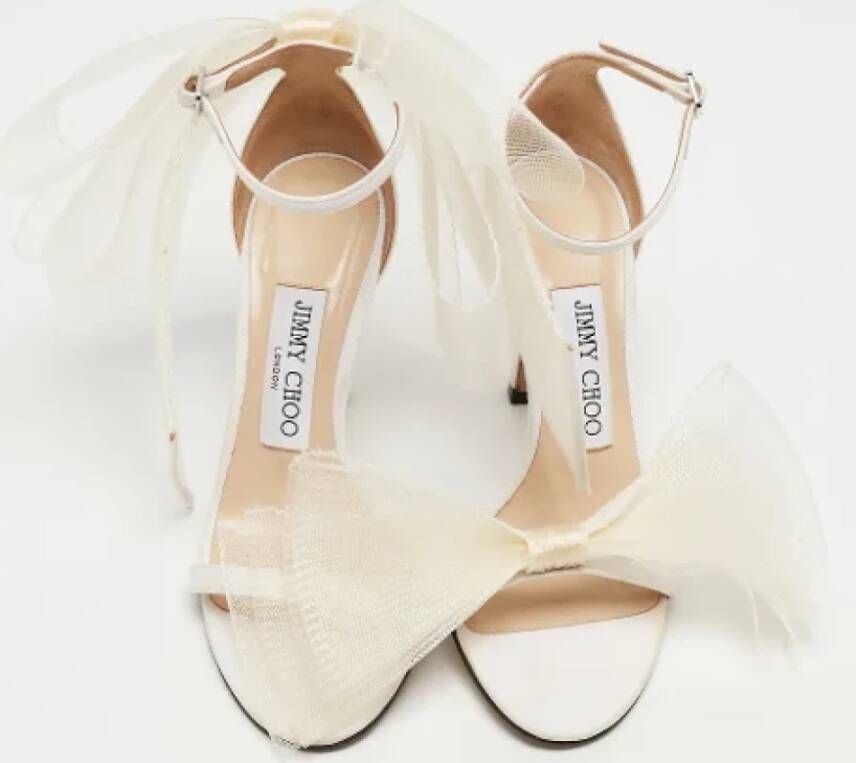 Jimmy Choo Pre-owned Canvas sandals White Dames