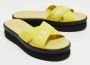 Jimmy Choo Pre-owned Canvas sandals Yellow Dames - Thumbnail 4