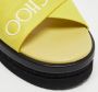 Jimmy Choo Pre-owned Canvas sandals Yellow Dames - Thumbnail 7