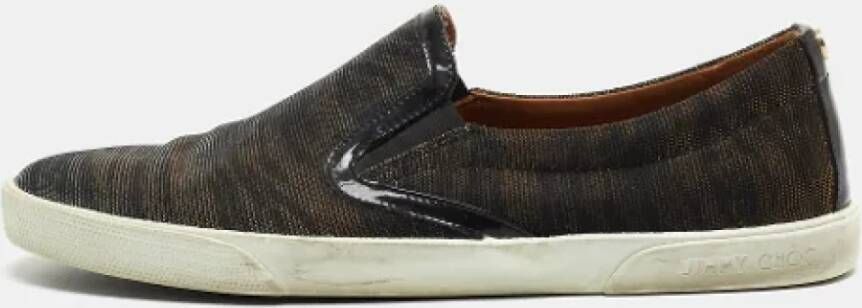 Jimmy Choo Pre-owned Canvas sneakers Multicolor Dames