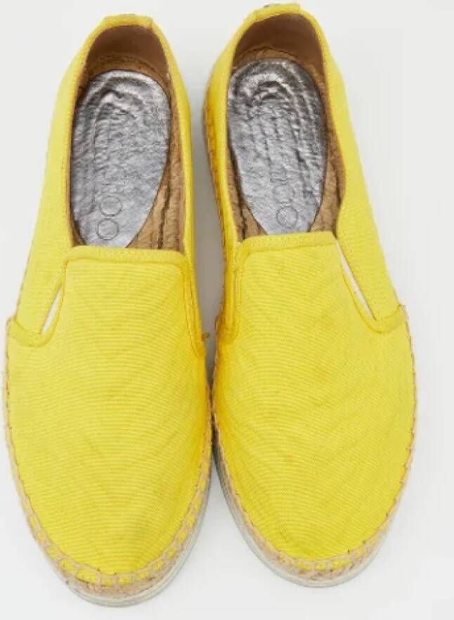 Jimmy Choo Pre-owned Canvas sneakers Yellow Dames