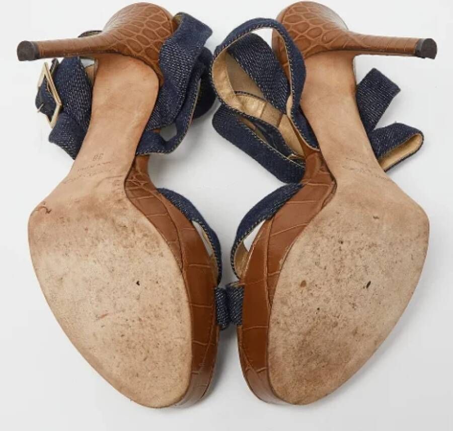 Jimmy Choo Pre-owned Denim sandals Blue Dames