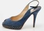 Jimmy Choo Pre-owned Denim sandals Blue Dames - Thumbnail 2