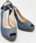 Jimmy Choo Pre-owned Denim sandals Blue Dames - Thumbnail 4