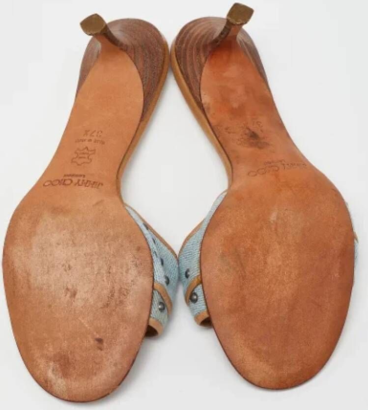 Jimmy Choo Pre-owned Denim sandals Blue Dames