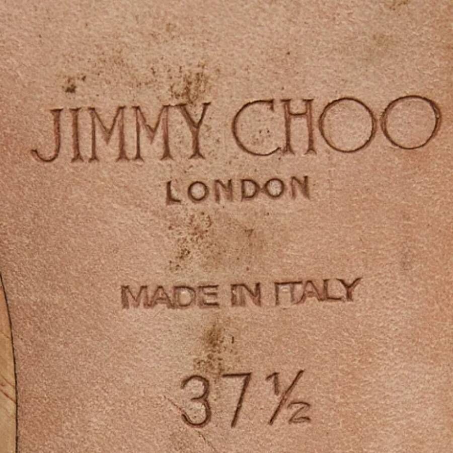 Jimmy Choo Pre-owned Fabric flats Beige Dames