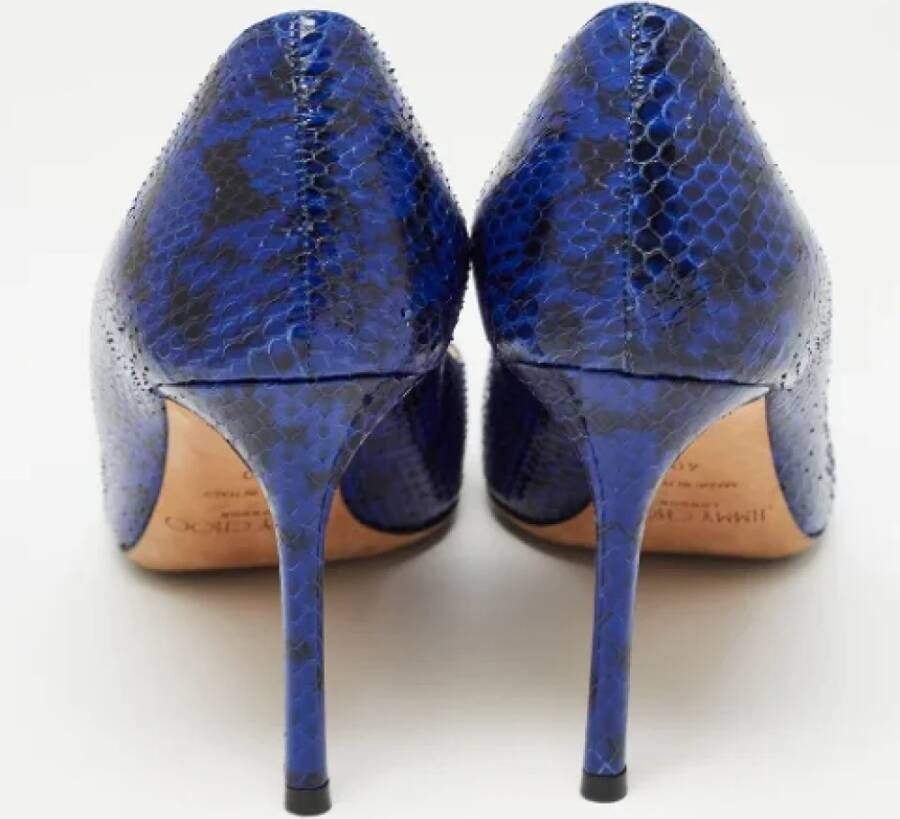 Jimmy Choo Pre-owned Fabric heels Blue Dames
