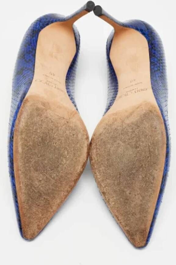 Jimmy Choo Pre-owned Fabric heels Blue Dames