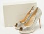 Jimmy Choo Pre-owned Fabric heels Gray Dames - Thumbnail 8