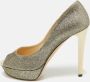 Jimmy Choo Pre-owned Fabric heels Gray Dames - Thumbnail 2