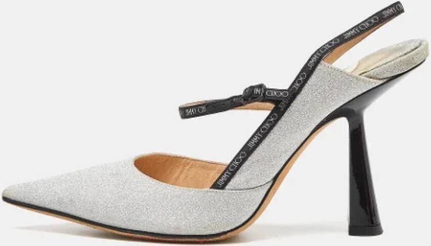 Jimmy Choo Pre-owned Fabric heels Gray Dames