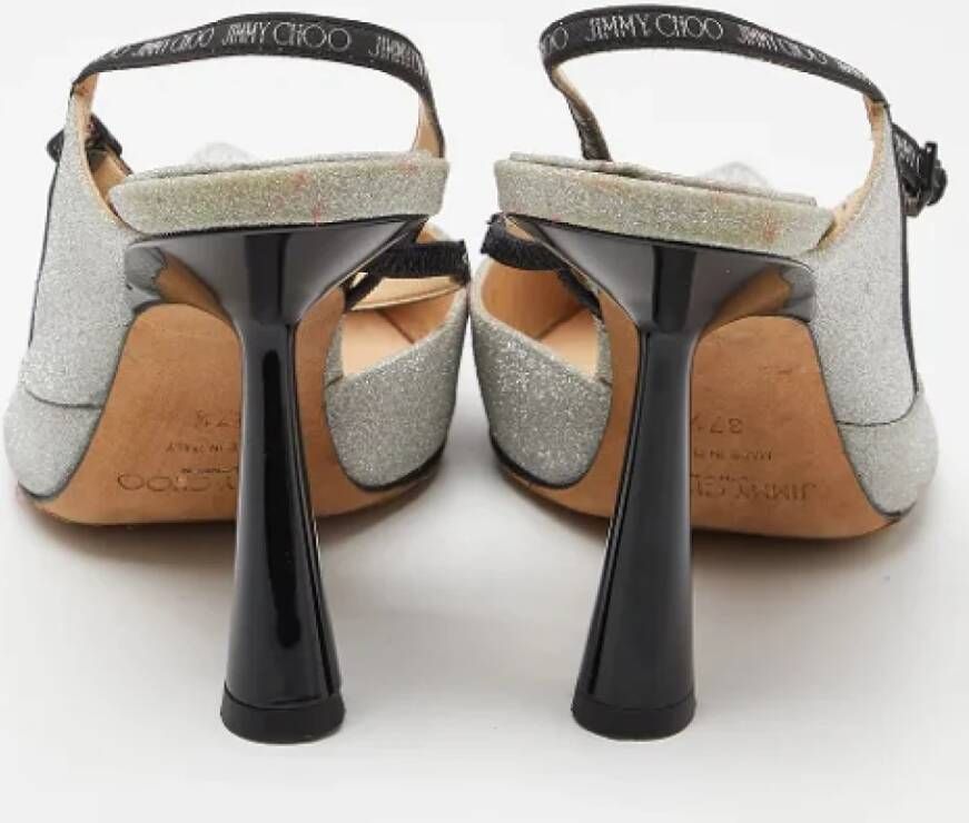 Jimmy Choo Pre-owned Fabric heels Gray Dames