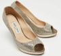 Jimmy Choo Pre-owned Fabric heels Gray Dames - Thumbnail 4