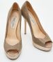 Jimmy Choo Pre-owned Fabric heels Yellow Dames - Thumbnail 4