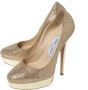 Jimmy Choo Pre-owned Fabric heels Yellow Dames - Thumbnail 3