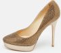 Jimmy Choo Pre-owned Fabric heels Yellow Dames - Thumbnail 2