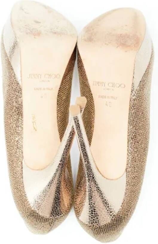 Jimmy Choo Pre-owned Fabric heels Yellow Dames