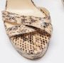 Jimmy Choo Pre-owned Fabric sandals Beige Dames - Thumbnail 7
