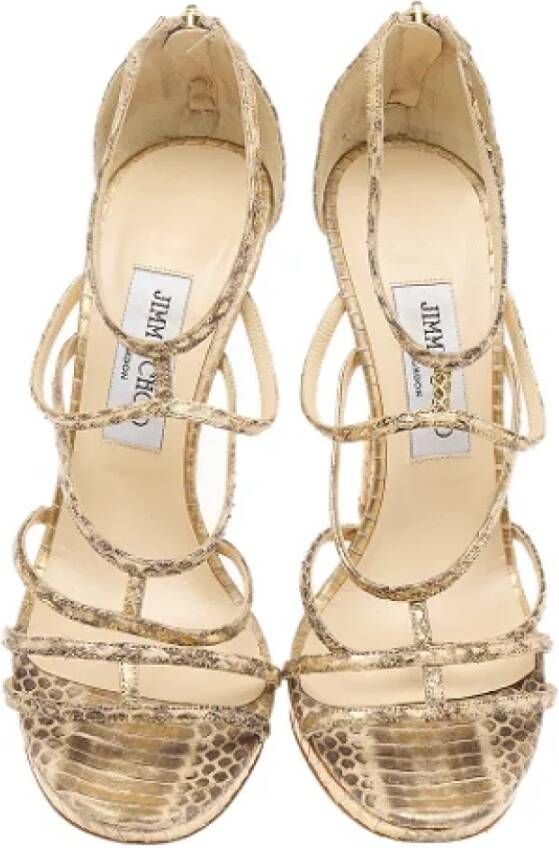 Jimmy Choo Pre-owned Fabric sandals Beige Dames