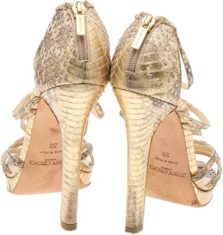 Jimmy Choo Pre-owned Fabric sandals Beige Dames