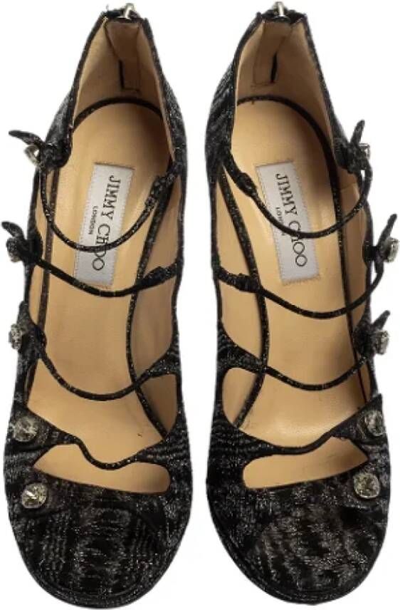 Jimmy Choo Pre-owned Fabric sandals Black Dames