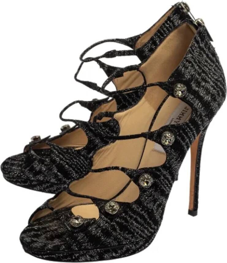 Jimmy Choo Pre-owned Fabric sandals Black Dames