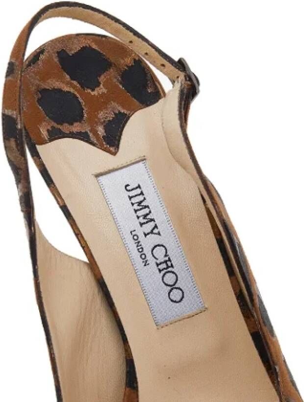 Jimmy Choo Pre-owned Fabric sandals Brown Dames