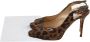 Jimmy Choo Pre-owned Fabric sandals Brown Dames - Thumbnail 7