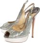 Jimmy Choo Pre-owned Fabric sandals Gray Dames - Thumbnail 3