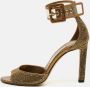 Jimmy Choo Pre-owned Fabric sandals Gray Dames - Thumbnail 2